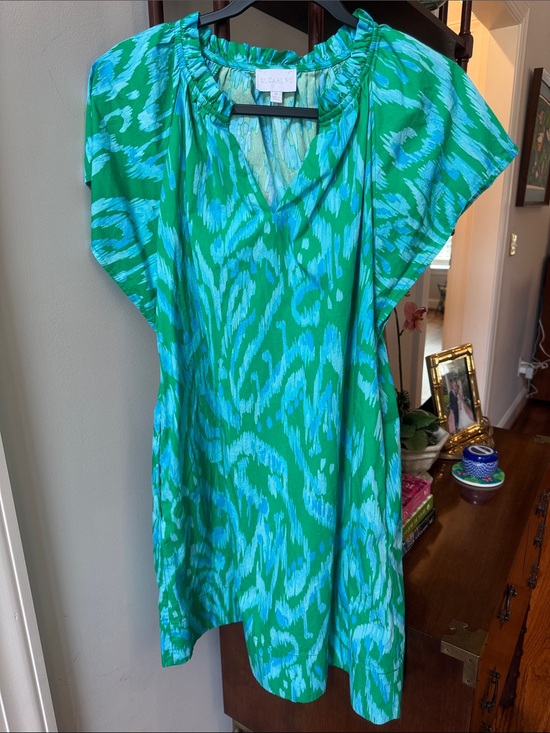 Sugarlips Dresses & Skirts - Sugarlips Green and Turquoise Swim Coverup Tunic